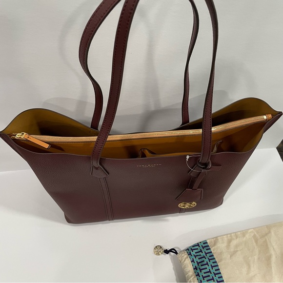 Tory Burch Burgundy Tote Bag - Picture 5 of 14
